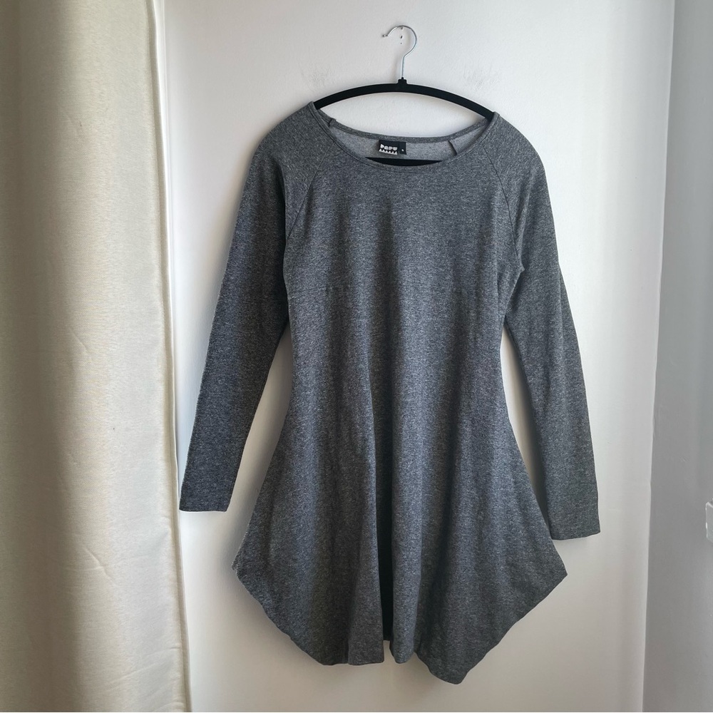 Bubble Dress-Organic Cotton-Long Sleeves Minimalist Style Size S